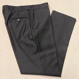 SUIT SUPPLY BRESCIA 100% WOOL Charcoal Gray Trousers